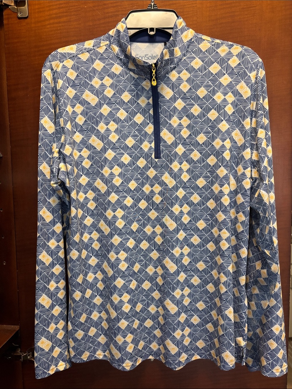 SanSoleil 1/4 Zip Sun Protection UV Cooling Shirt Size XL